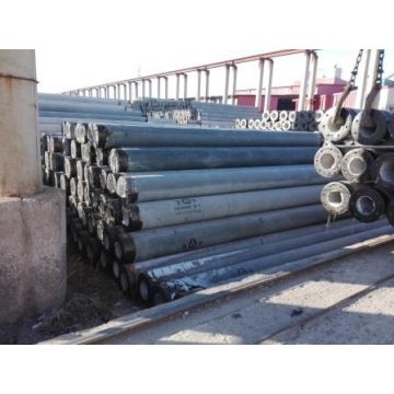 Stacked precast spun piles